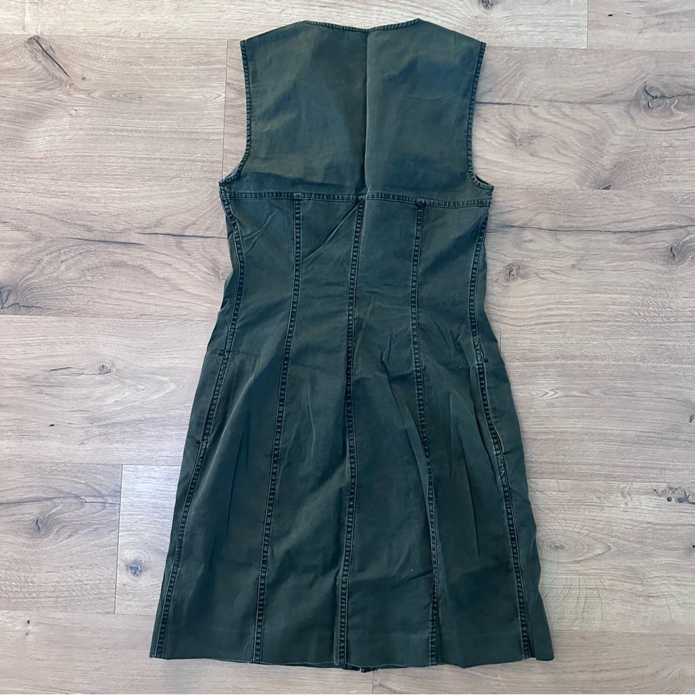 ARMANI EXCHANGE - GREEN DENIM DRESS - SIZE 4 - Picture 2 of 8